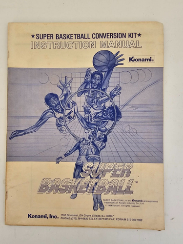 KONAMI SUPER BASKETBALL CONVERSION KIT INSTRUCTION MANUAL - Picture 2 of 4