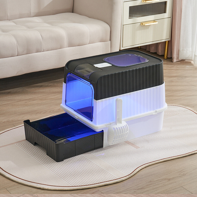 Large Automatic Smart Self Cleaning Cat Litter Box Toilet with UV
