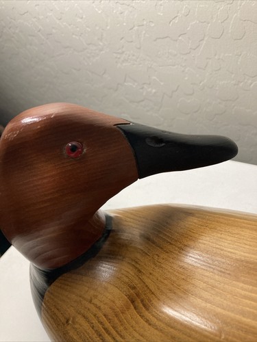 Canvas Back Wood Duck Carving Signed D L Holt 9-82 - Picture 11 of 24