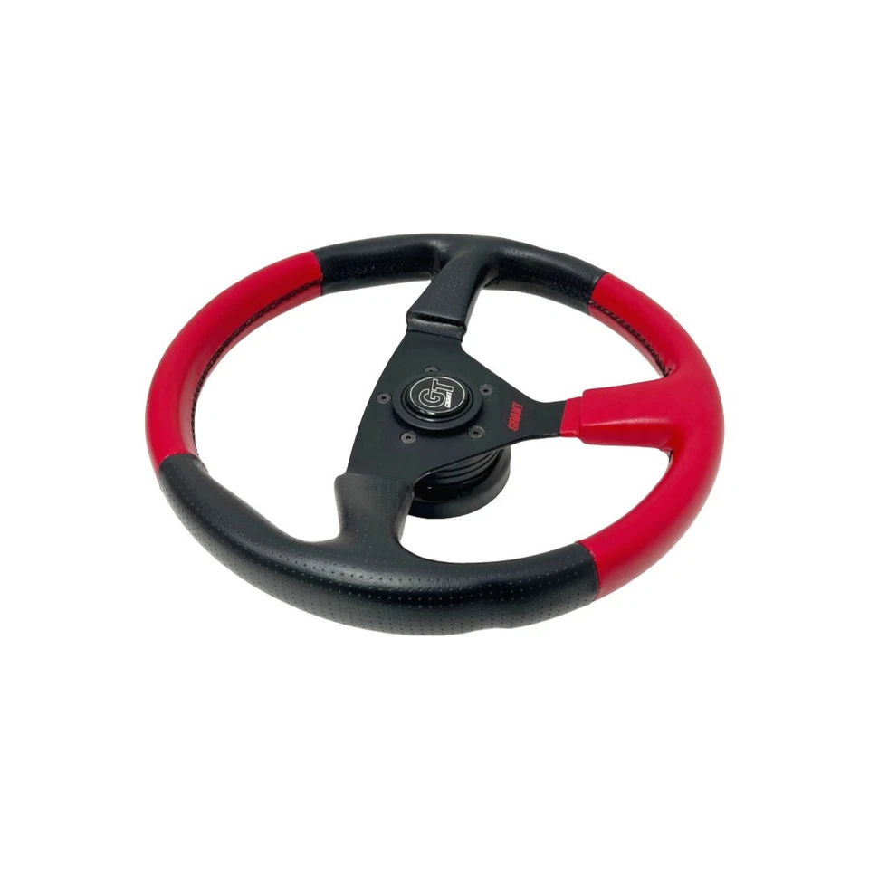 Kit de volante 1976-95 Jeep CJ5 CJ6 CJ7 Wrangler 13,5" 3 raios Grant vermelho Bla - Imagem 3 de 4