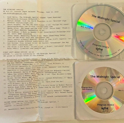 RADIO SHOW 6/10/10 MIDNIGHT SPECIAL:BOB GIBSON w/SHEL SILVERSTEIN,JACKSON BROWNE