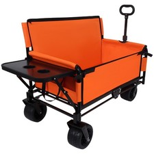 3-in-1Convertible Folding Wagon Cart with Ben...