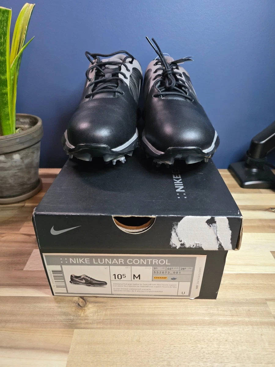 Nike Lunar Control Golf Shoes Black Silver 418471-001 Mens Size 8 Waterproof nike lunar control black products for sale | eBay main image 3