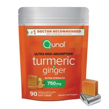 Turmeric Ginger Soft Chews 750mg Joint Health Supplement 90 Count