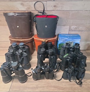 Vintage Binocular Bundle Job Lot 10x Inc Swift Halina Ect Untested X10