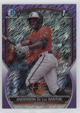 2023 Bowman Chrome Purple Shimmer Refractor 10/250 Anderson De Los Santos 0w47