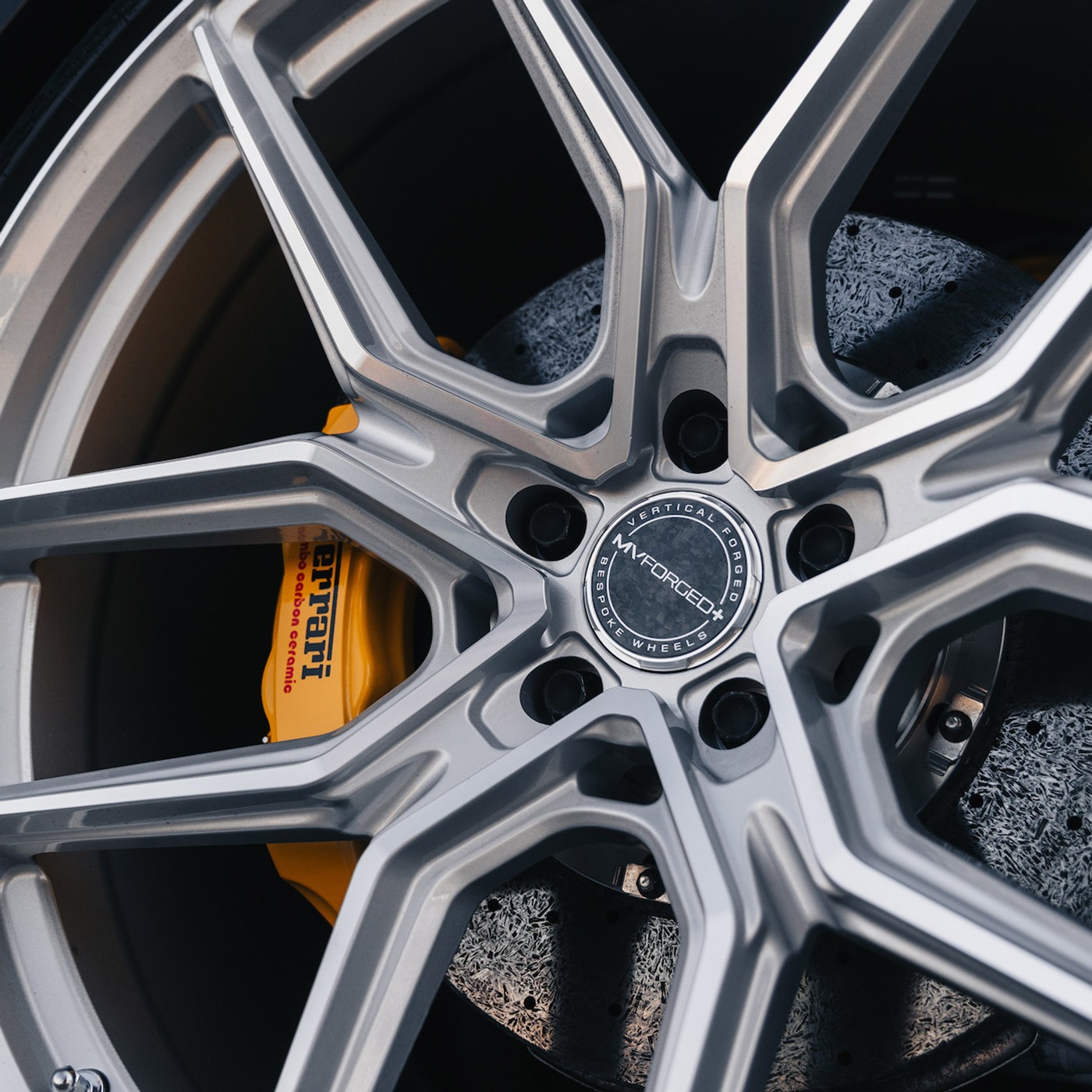 20" MV Forged MVF5 Silver 20X9 20X11 Concave Wheels Rims Fits Ferrari F8