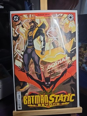 BATMAN STATIC BEYOND 1 SIGNED & COVER & ART & STORY NIKOLAS DRAPER IVEY COA . 