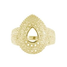 925 Sterling Silver 9mm Cushion Semi Mount Solitaire with Accents Wedding Ring