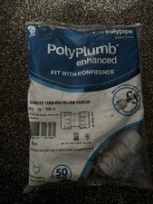 Polyplumb 15mm Straight Coupler PB015 Pack of 10