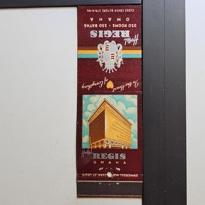 Hotel Regis Omaha Vintage 250 Rooms 250 Baths Matchbook