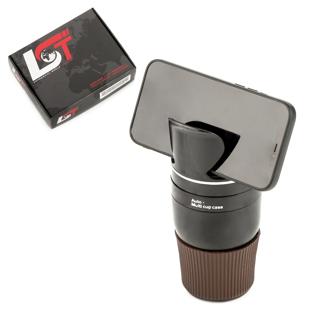 5In1 Multi-Function Car Cup Holder Organizer Black For BMW X1 X3 X4 X5