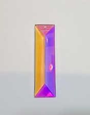 Ab-Asfour Crystal Suncatcher Rectangle 3 in Rainbow Maker Prism 611 1-Hole