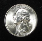 1959-D WASHINGTON QUARTER - GEM BU - 90% SILVER