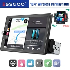 10.4'' Rotatable Single 1 DIN Wireless Carplay/Android Auto Car Stereo Radio FM