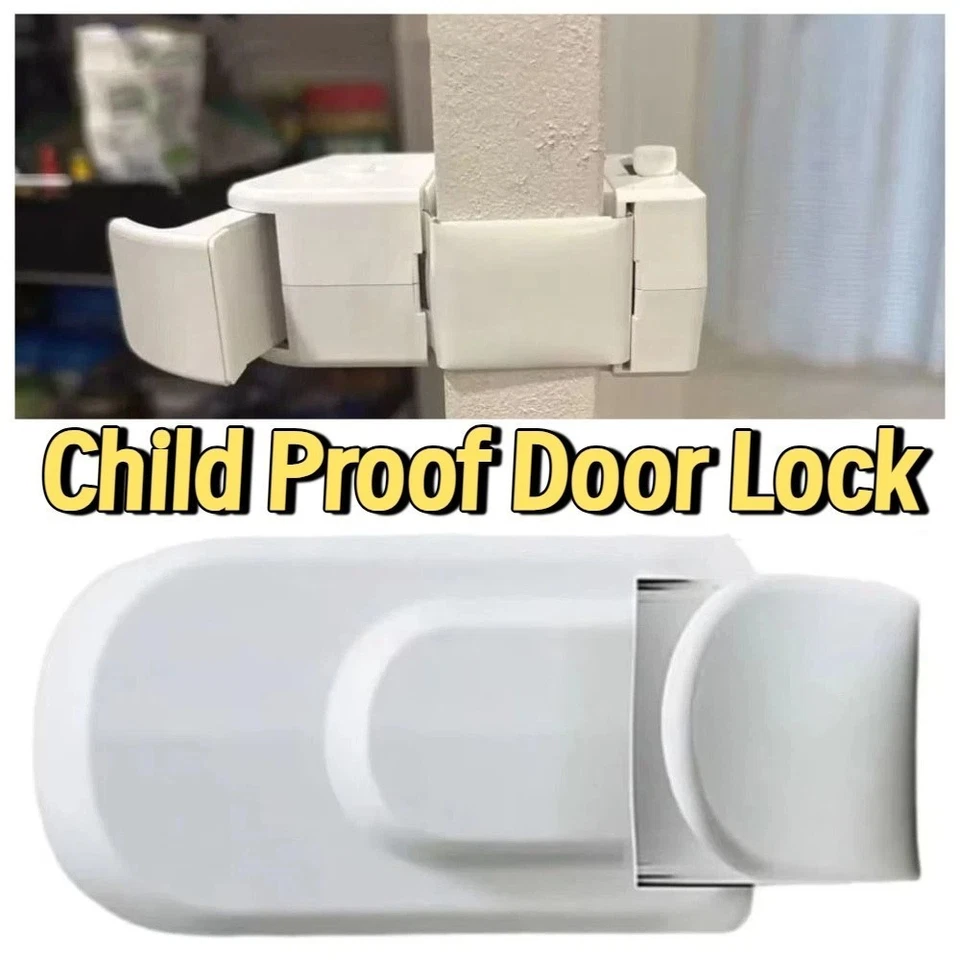 Child Proof Door Lock Snap-On Safety Lever Handle Lock No Drilling Needed AU - image 2 of 4