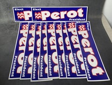 1992 Elect Ross Perot President Bumper Stickers, Unused, Lot of 11