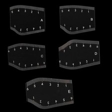 5 Styles Eyebrow Desiger Ruler, Brow Shaping 1 Count Pack of 5 , Transparent