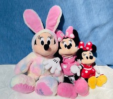 Disney Store 3x Minnie Mouse Stuffed Plush Toys 20", 14.5",  10.5" IMMACULATE