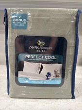 6 Pc FULL Serta Perfect Sleeper Elite Cooling Performance Fabric Sheet Set Green