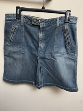 Gap Jeans Denim Skirt 34" Waist Length 19.5" Front Pockets Zippers The Gap Jeans