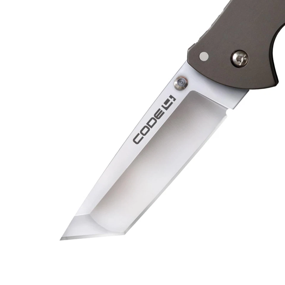Cuchillo Plegable Cold Steel Code 4 S35VN Acero Hoja 3.5 Pulgadas Gris Mango Aluminio Foto 3 de 4
