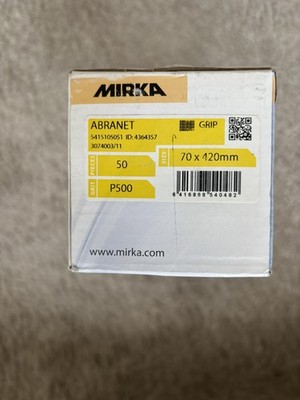 Mirka Abranet P500 H&L lange Schleifstreifen 70 x 420 mm 50 Stück staubfrei für Block
