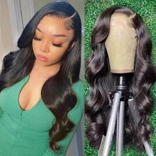 Natural front lace synthetic wig African big wave long curly hair