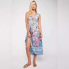 spell & the gypsy siren song boho floral tassel sleeveless midi dress