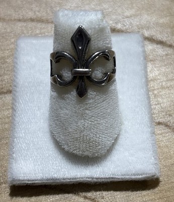 Sterling Silver 925 Vintage Ring Fleur de Lis Cutout Open Work Jewelry Sz5