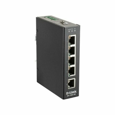 D-LINK DIS-100E-5W 5-Port Fast Ethernet Industrie Switch Schwarz