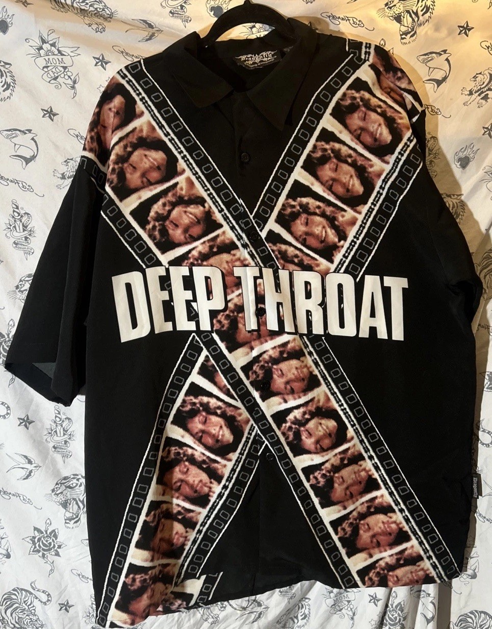 Vintage Promo Shirt Deep Throat Movie Rare 1970s Memorabilia Large
