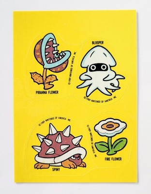 1989 Topps Nintendo Gamepack Sticker #31 Card Blooper Spiny Pirahna Flower New