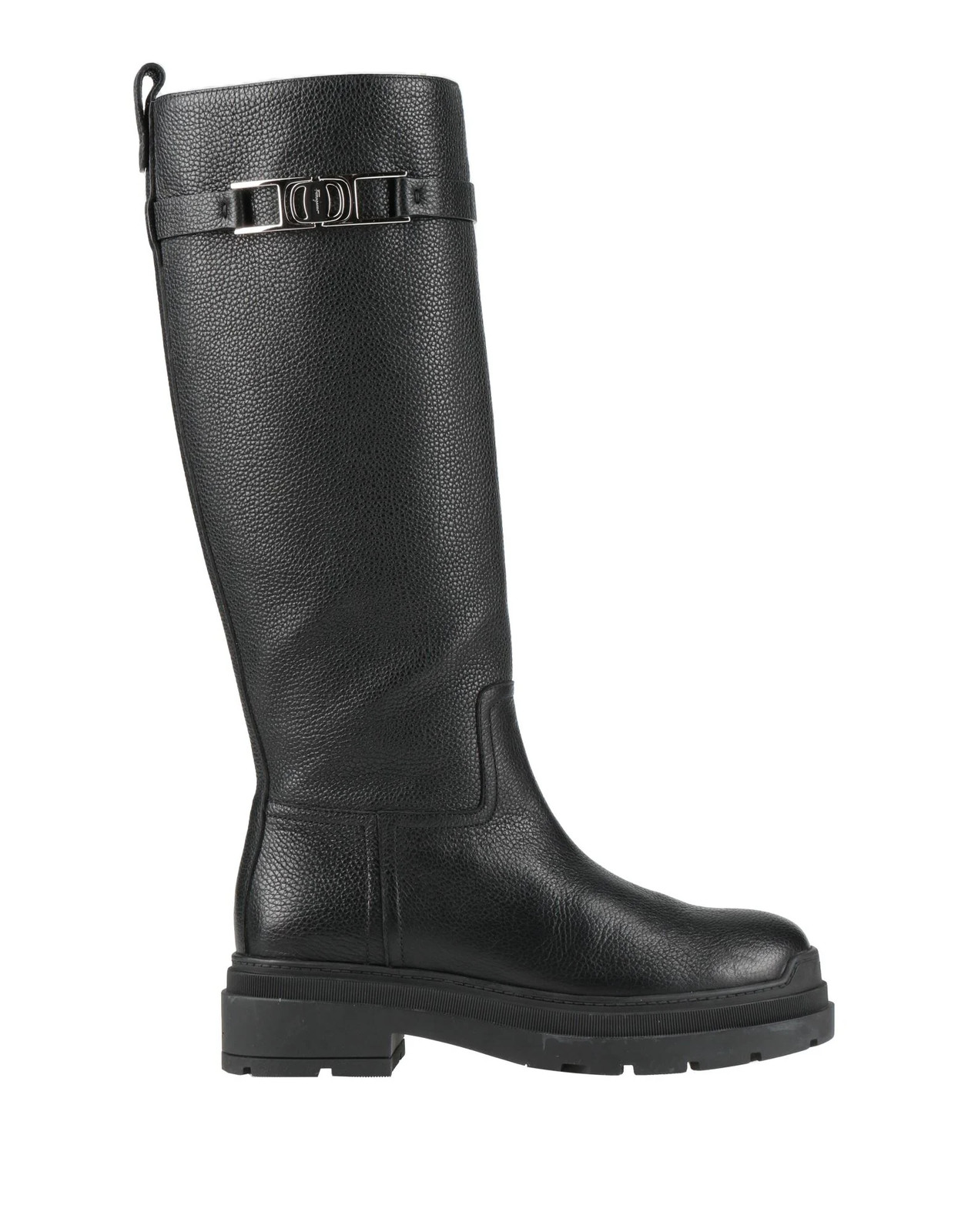 Ferragamo - Women - Pebbled-leather Boots - Black