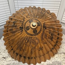 Japan Antique Wagasa Japanese Traditional Paper Umbrella Vintage Decor Art Read