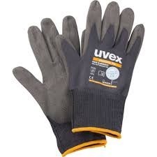 () 6004007 - Uvex Phynomic Lite Safety Gloves - Black/Grey - Size 7