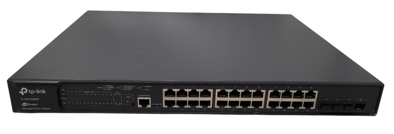 TP-Link TL-SG3428MP JetStream Ver 4 28-Port Gigabit Managed PoE+ Switch No Ears