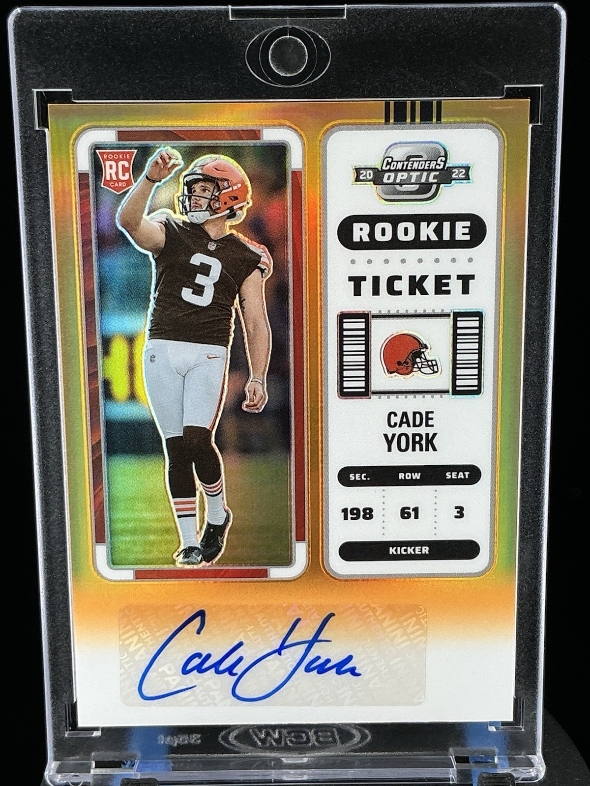 Cade York Panini Contenders Optic #149 Autograph-Orange