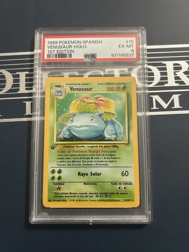 Psa 6 Pokemon Venusaur Holo 1st Edition Spanish Español