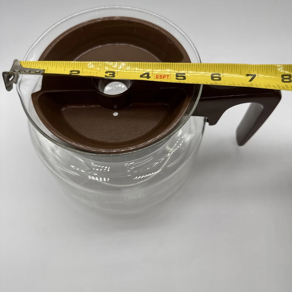 Jarra de repuesto para cafetera Proctor Silex vintage de 10 tazas mango retro marrón Foto 3 de 4
