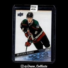 2020-21 Upper Deck #499 Brayden Burke Arizona Coyotes Young Guns