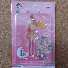 Sailor Moon Acrylic Plate Strap Pink Charm Cute Design MIB Limited