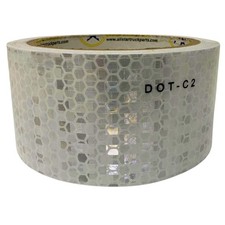 White DOT-C2 Reflective Tape Conspiciuity Tape - Commercial ROLL, HIGH Intens...