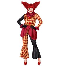 Widmann Horror Clown Coat, Ruff, Pants M Different Colors