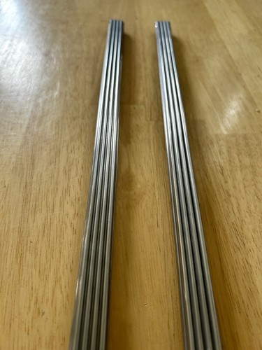 1940 Ford Fordor Deluxe 4 Door Sedan Rear Door Stainless Trim Set (2 Pieces) - Picture 5 of 14