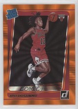 2021-22 Panini Donruss Rated Rookie Holo Orange Laser Ayo Dosunmu #221 0nr3