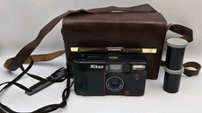Nikon Tele Touch 300 AF Point Shoot 35mm Film Camera 35-55mm Macro Untested