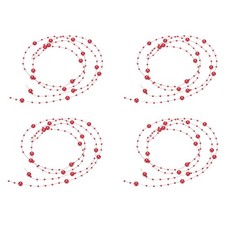 24 Pcs 4 Feet Artificial Pearl String Beads Chain for Decoration, Pearl Red