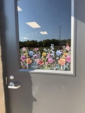 Floral Window Clings Double Sided Wildflower Glass Decoration Sticker Set New US