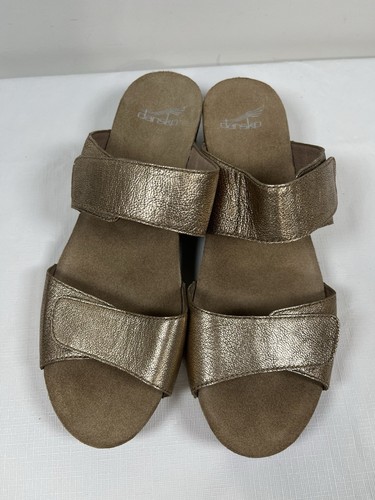 Sandali donna Dansko Vienna slide oro pelle metallizzata taglia 40 casual estivi - Foto 3 di 15